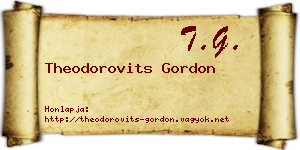 Theodorovits Gordon névjegykártya