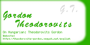 gordon theodorovits business card